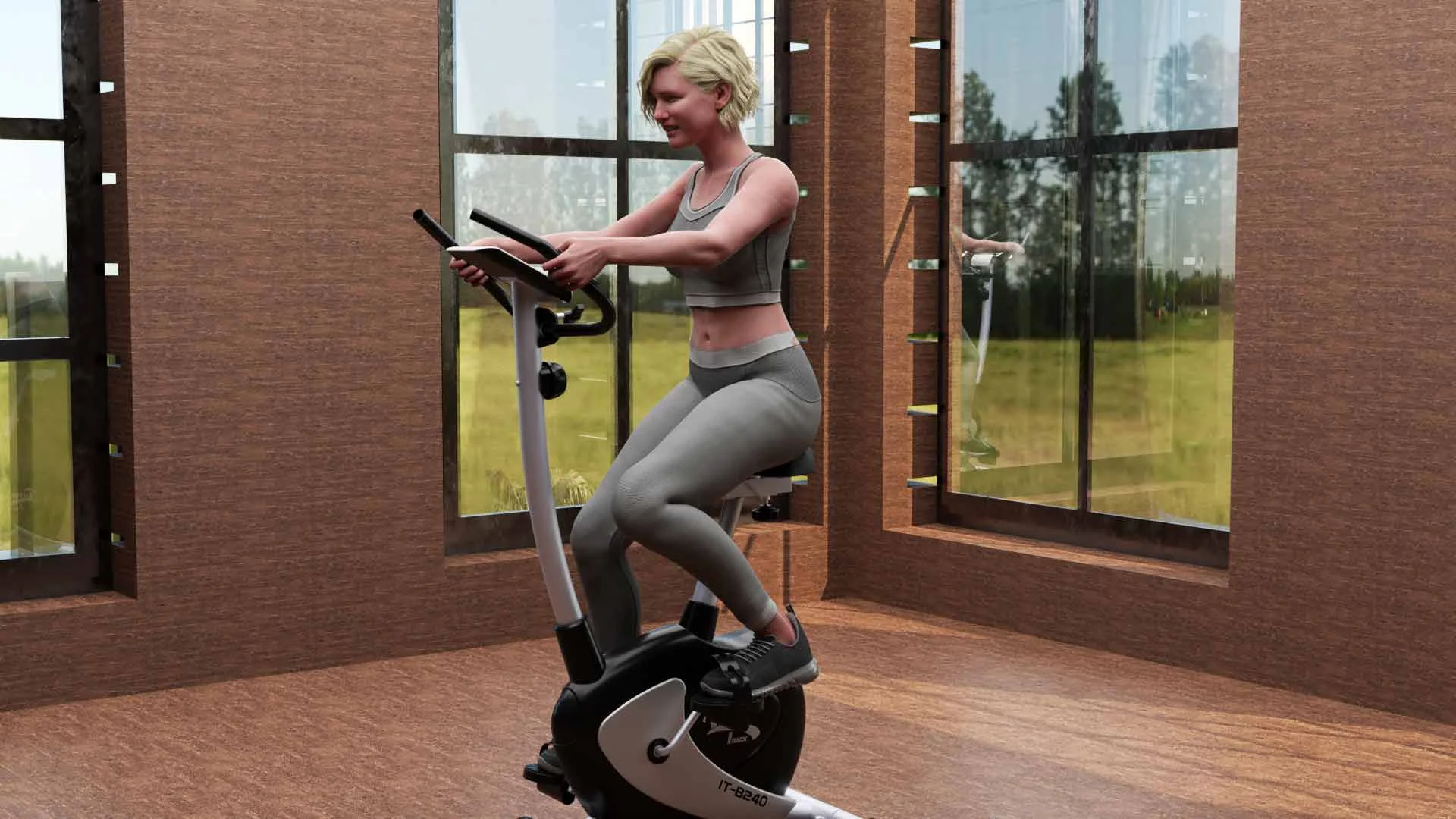 Inter-Track Magnetic Upright Exercise Bike IT-B240 - Image 7