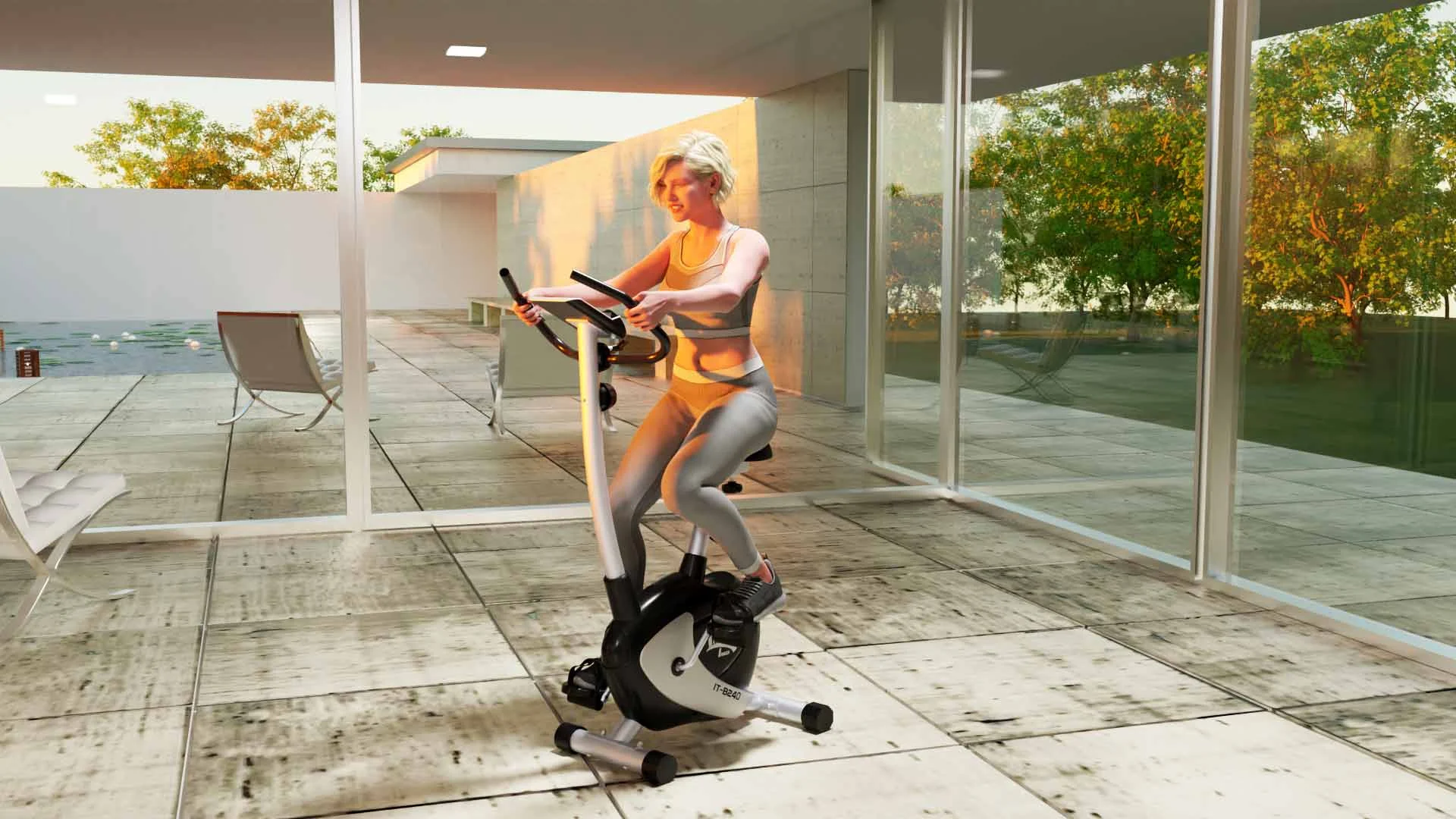 Inter-Track Magnetic Upright Exercise Bike IT-B240 - Image 8