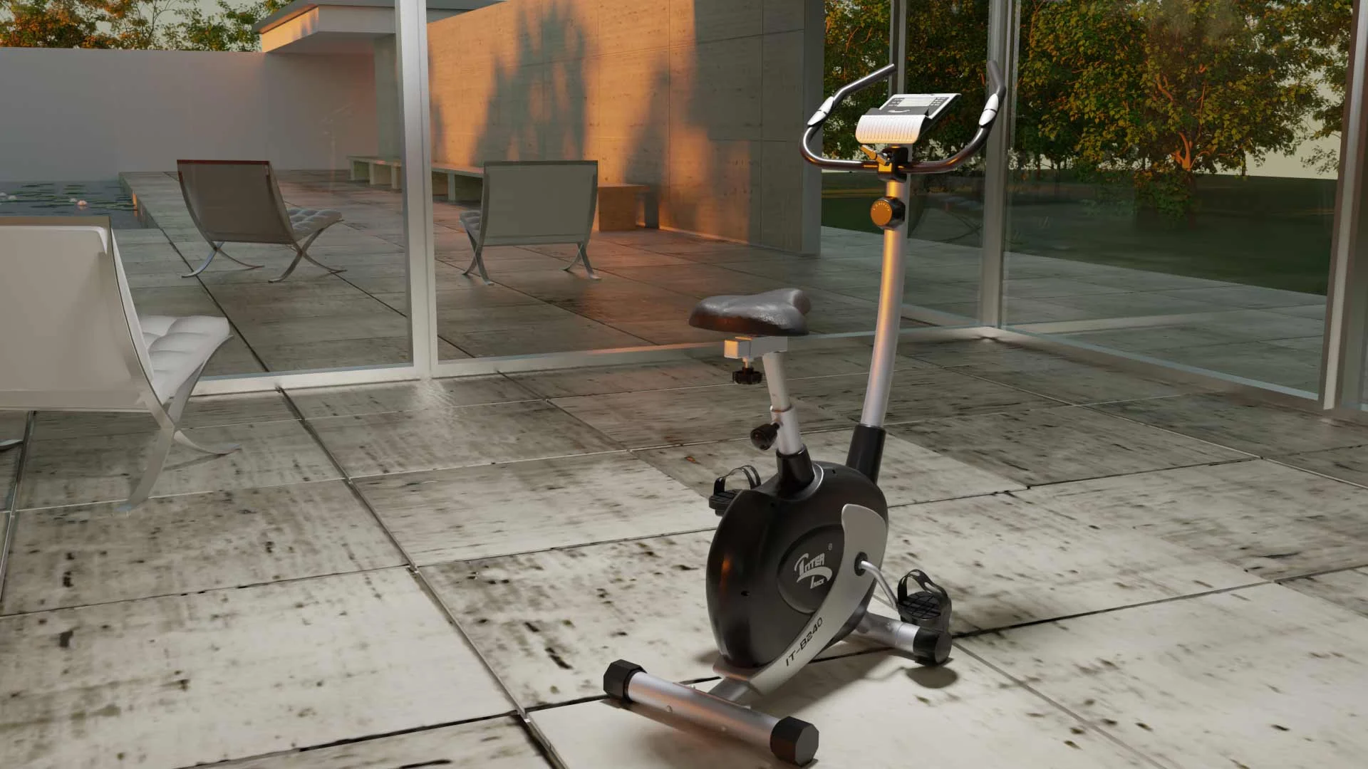 Inter-Track Magnetic Upright Exercise Bike IT-B240 - Image 9